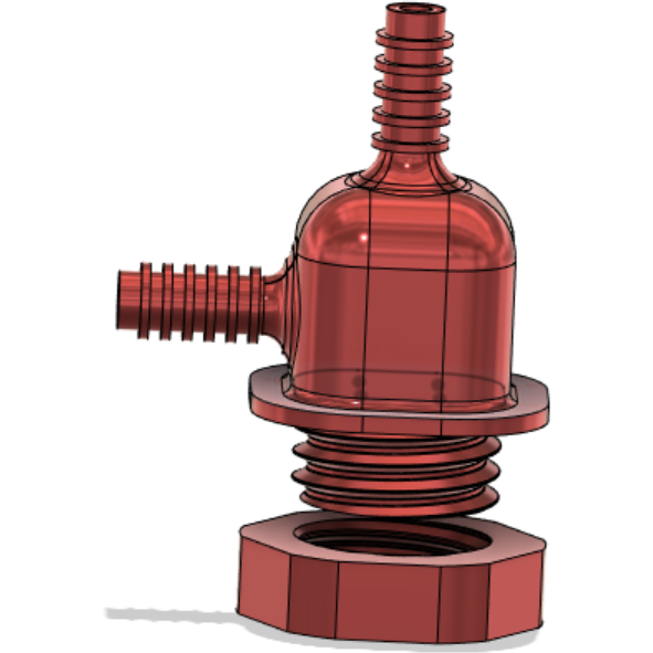 CO2 Scrubber Drain Adapter V2 With Screw/Nut