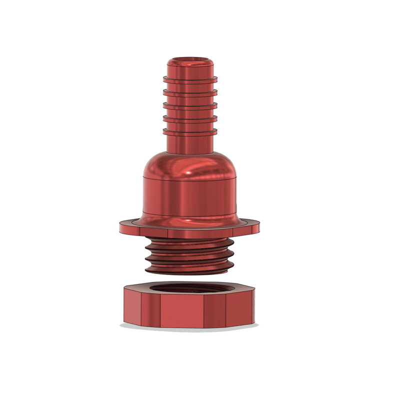Single Barb Drain Adapter With Screw/Nut