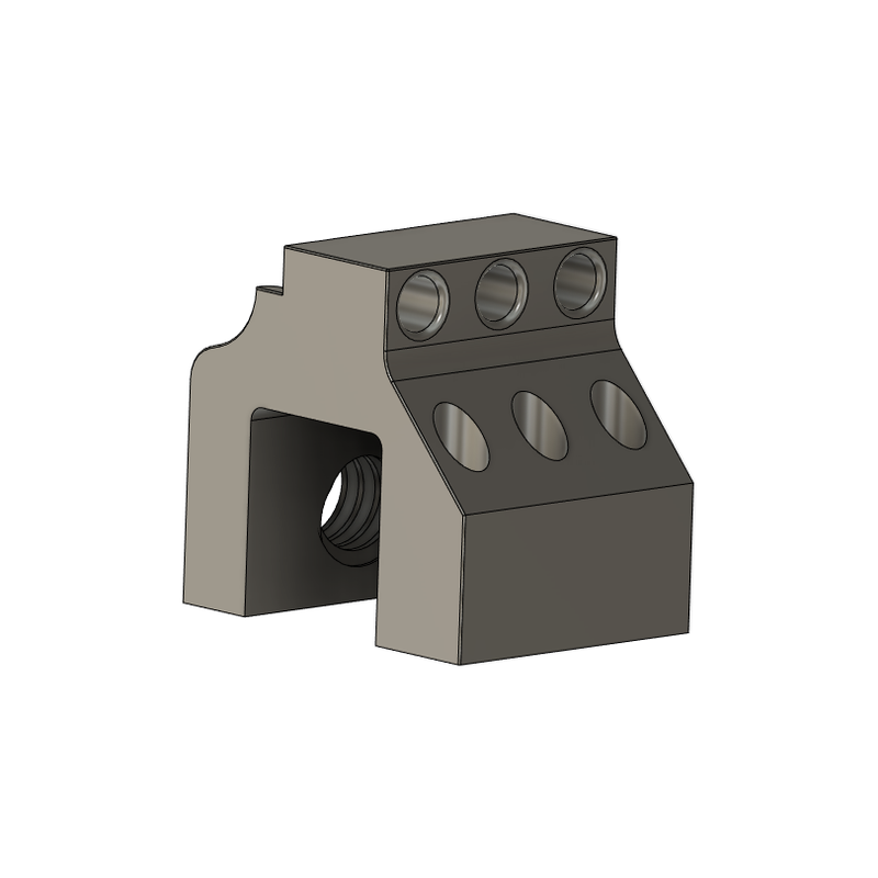 Three Port Dosing Tube Holder V2 (Rimmed)