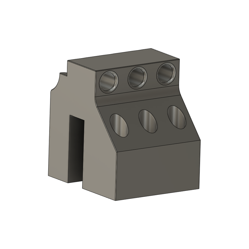Three Port Dosing Tube Holder V2 (Rimless 10mm)