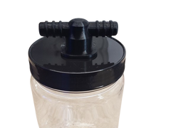 32oz CO2 Scrubber Skimmate Collection Container FLAT With Screw & Nut
