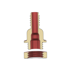 Single Barb Drain Adapter With Screw/Nut
