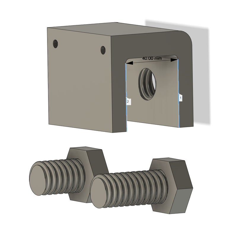 Carbon Reactor Rimmed Mount V2 (40mm)